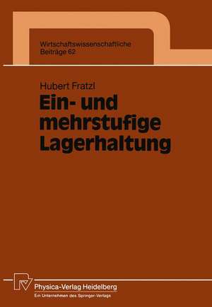 Ein- und mehrstufige Lagerhaltung de Hubert Fratzl