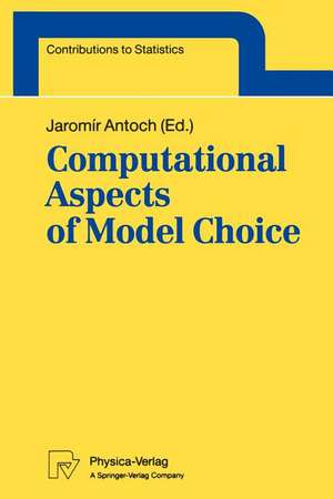 Computational Aspects of Model Choice de Jaromir Antoch