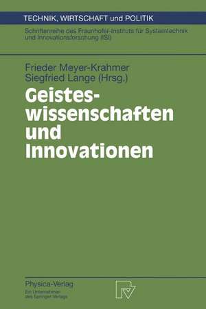 Geisteswissenschaften und Innovationen de Frieder Meyer-Krahmer