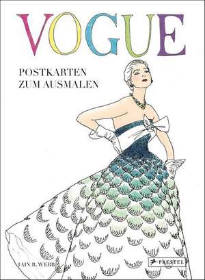 VOGUE - Postkarten zum Ausmalen de Iain R. Webb