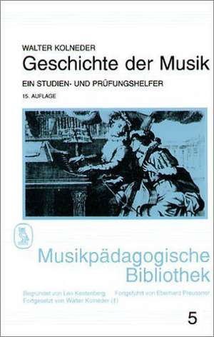 Geschichte der Musik de Walter Kolneder