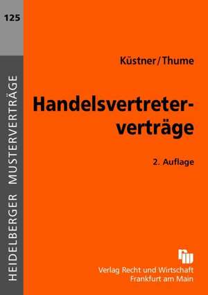 Handelsvertreterverträge de Karl-Heinz Thume