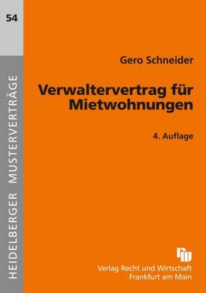 Verwaltervertrag für Mietwohnungen de Gero Schneider