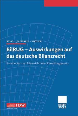 BilRUG - Auswirkungen auf das deutsche Bilanzrecht de Wolfgang Russ