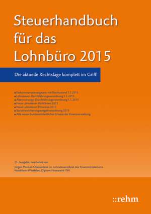 Plenker, J: Steuerhandbuch für das Lohnbüro 2015