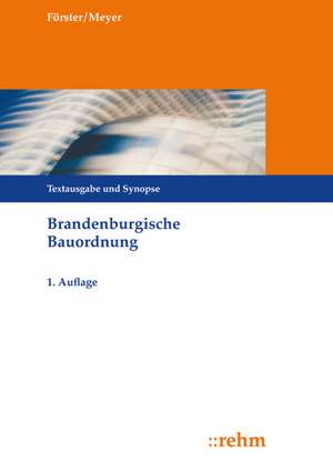 Brandenburgische Bauordnung de Jan-Dirk Förster