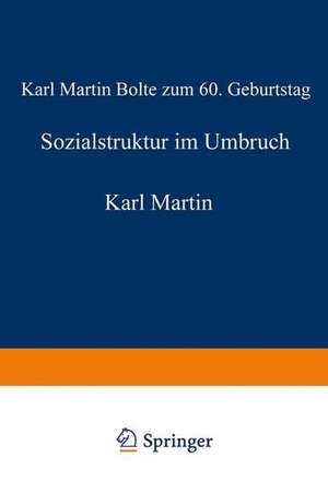 Sozialstruktur im Umbruch: Karl Martin Bolte zum 60. Geburtstag de Stefan Hradil