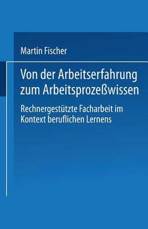 Von der Arbeitserfahrung zum Arbeitsprozeßwissen: Rechnergestützte Facharbeit im Kontext beruflichen Lernens de Martin Fischer