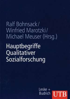 Hauptbegriffe Qualitative Sozialforschung: Ein Wörterbuch de Ralf Bohnsack