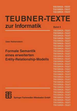 Formale Semantik eines erweiterten Entity-Relationship-Modells de Uwe Hohenstein