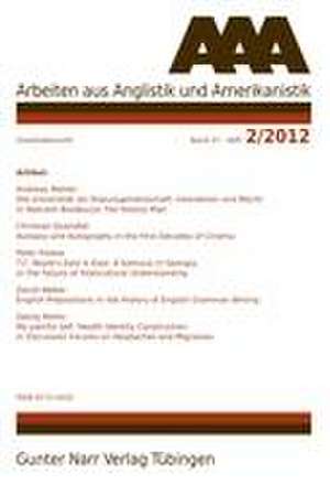 AAA - Arbeiten aus Anglistik und Amerikanistik 2012 Heft 2 de Bernhard Kettemann