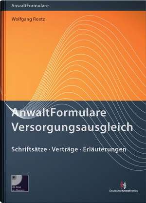 AnwaltFormulare Versorgungsausgleich de Wolfgang Reetz