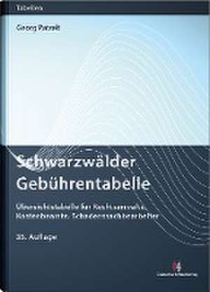 Schwarzwälder Gebührentabelle de Georg Patzelt