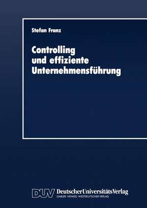 Controlling und effiziente Unternehmensführung: Theoretische Grundzüge und Überprüfung an einem Praxisbeispiel de Stefan Franz