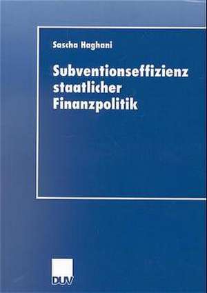 Subventionseffizienz staatlicher Finanzpolitik de Sascha Haghani