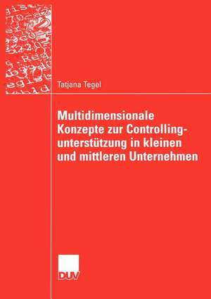 Multidimensionale Konzepte zur Controllingunterstützung in kleinen und mittleren Unternehmen de Tatjana Tegel