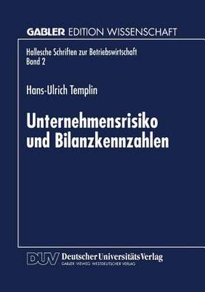 Unternehmensrisiko und Bilanzkennzahlen de Hans-Ulrich Templin