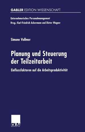 Planung und Steuerung der Teilzeitarbeit: Einflussfaktoren auf die Arbeitsproduktivität de Simone Vollmer