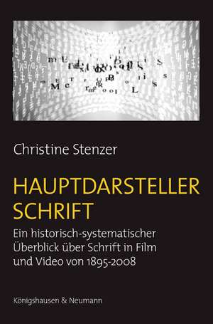 Hauptdarsteller Schrift de Christine Stenzer