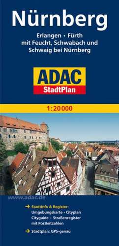 ADAC Stadtplan Nürnberg 1 : 20 000