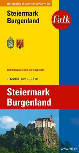 Falk Bundesländerkarte Blatt 03 Steiermark, Burgenland 1 : 175 000