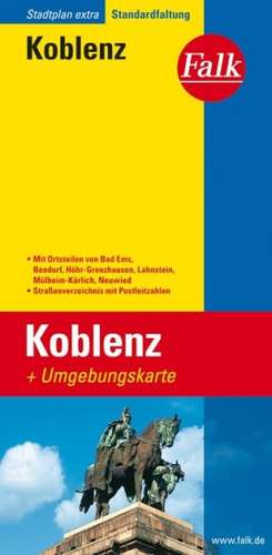 Falk Stadtplan Extra Standardfaltung Koblenz 1 : 20 000