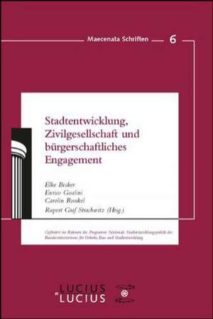 Stadtentwicklung, Zivilgesellschaft und bürgerschaftliches Engagement de Elke Becker