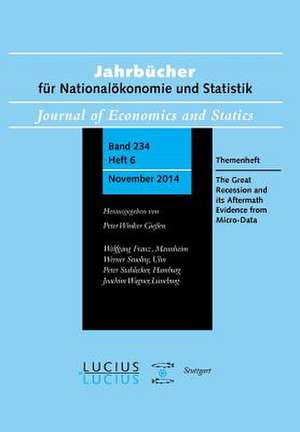 The Great Recession and its Aftermath: Evidence from Micro-Data de Joachim Wagner