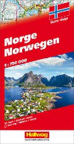 Straßenkarte Norwegen 1:750 000