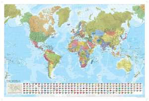 World Political Map: Great Lakes, Appalachian Mountains, Atlantic Coast, Florida de Marco Polo