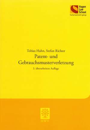 Patent- und Gebrauchsmusterverletzung de Tobias Hahn