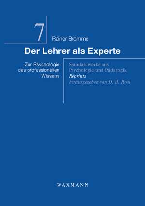 Der Lehrer als Experte de Rainer Bromme