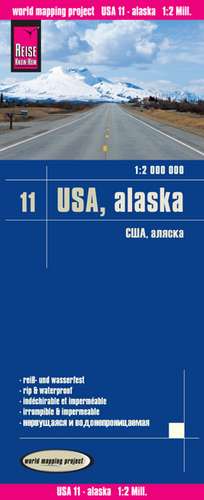 Reise Know-How Landkarte USA 11. Alaska 1 : 2.000.000