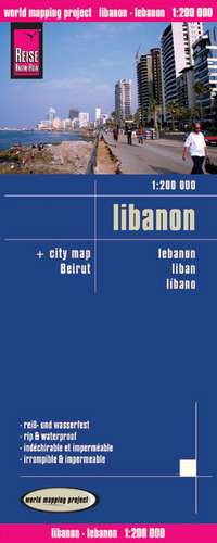 Reise Know-How Landkarte Libanon (1:200.000) mit Stadtplan Beirut