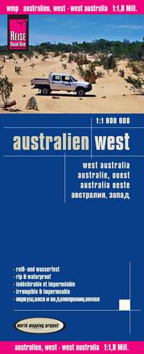 Reise Know-How Landkarte Australien, West / Australia, West 1:1.800.000 de Reise Know-How Verlag Peter Rump