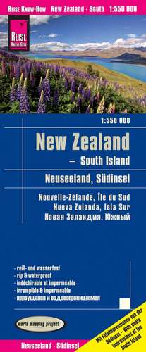 Reise Know-How Landkarte Neuseeland, Südinsel (1:550.000) de Reise Know-How Verlag Peter Rump