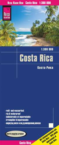 Reise Know-How Landkarte Costa Rica 1:300.000 de Reise Know-How Verlag Peter Rump