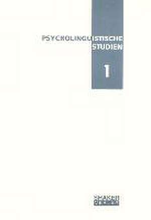 Psycholinguistische Studien 1 de Anke Werani