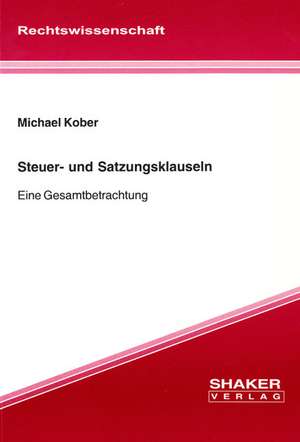 Steuer- und Satzungsklauseln de Michael Kober