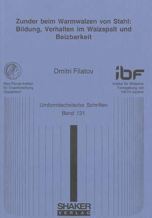 Zunder beim Warmwalzen von Stahl: Bildung, Verhalten im Walzspalt und Beizbarkeit de Dmitri Filatov