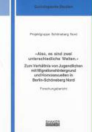 »Also, es sind zwei unterschiedliche Welten.«: Zum Verhältnis von Jugendlichen mit Migrationshintergrund und Homosexuellen in Berlin-Schöneberg Nord de Projektgruppe Schöneberg Nord