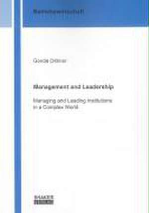 Management and Leadership de Gonde Dittmer