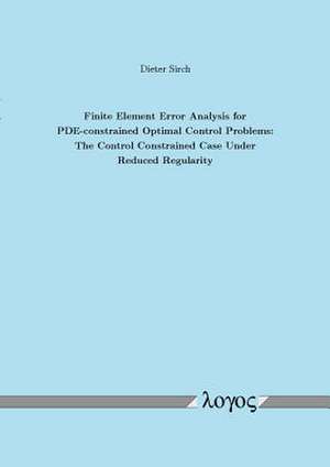 Finite Element Error Analysis for Pde-Constrained Optimal Control Problems