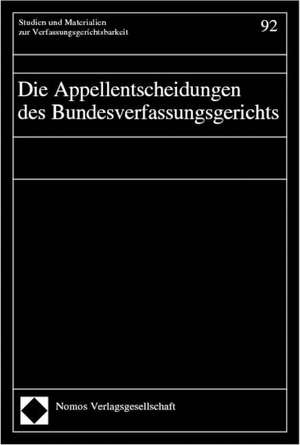 Die Appellentscheidungen des Bundesverfassungsgerichts de Tzu-hui Yang