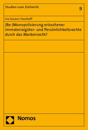 (Re-)Monopolisierung erloschener Immaterialgüter- und Persönlichkeitsrechte durch das Markenrecht? de Ina Susann Haarhoff