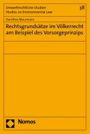 Rechtsgrundsatze Im Volkerrecht Am Beispiel Des Vorsorgeprinzips: Eine Zwischenbilanz de Dorothee Maurmann