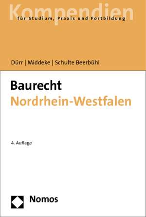 Baurecht Nordrhein-Westfalen de Hansjochen Dürr