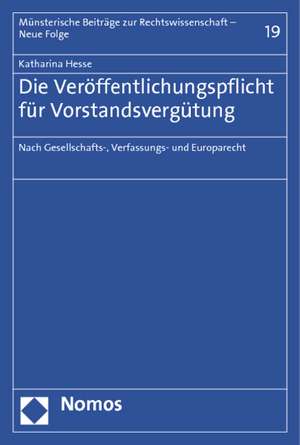 Die Veröffentlichungspflicht für Vorstandsvergütung de Katharina Hesse