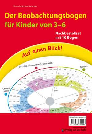 Auf einen Blick! Der Beobachtungsbogen für Kinder von 3-6 de Kornelia Schlaaf-Kirschner