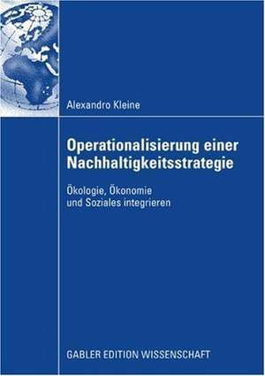 Operationalisierung einer Nachhaltigkeitsstrategie: Ökologie, Ökonomie und Soziales integrieren de Alexandro Kleine